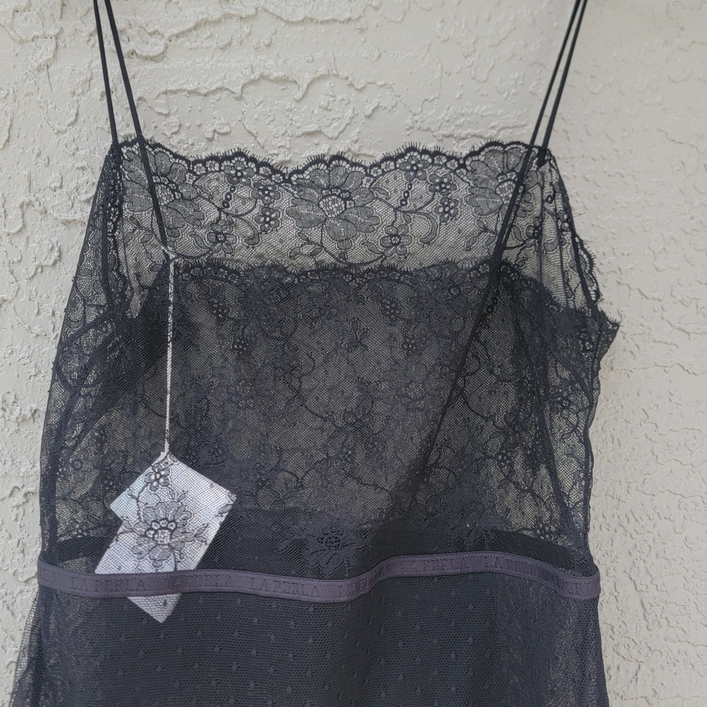 NWT La Perla Black Lace Square Neck Camisole – Size 4 (Large) luxury whimsigoth - Picture 7 of 16